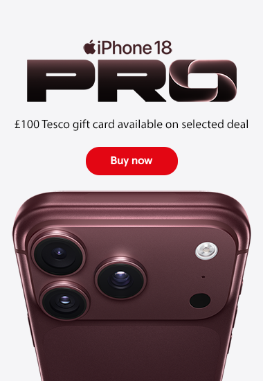 Buy the iPhone 18 Pro and get a £100 Tesco gift card on selected deal