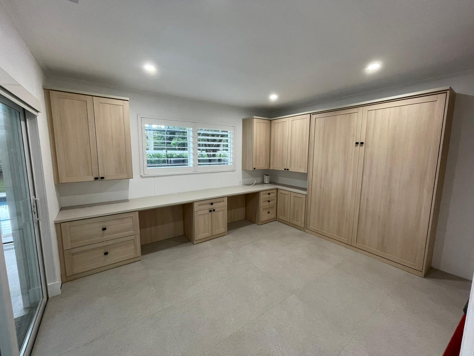 Home office and Murphy bed Custom Office and wall bed design.