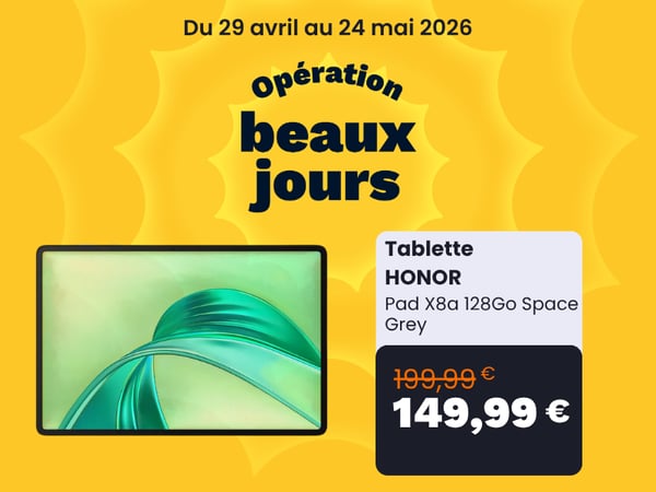 Tablette Android HONOR Pad X8a 128Go Space Grey
chez boulanger lyon cordeliers
