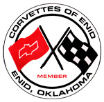 A logo for the local Corvette club of Enid