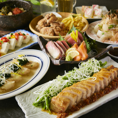 ■竹■宴会人気抜群★絶品豚バラ1本焼き・お造り3点盛り付コース【3時間飲み放題付】8品 3,500円
