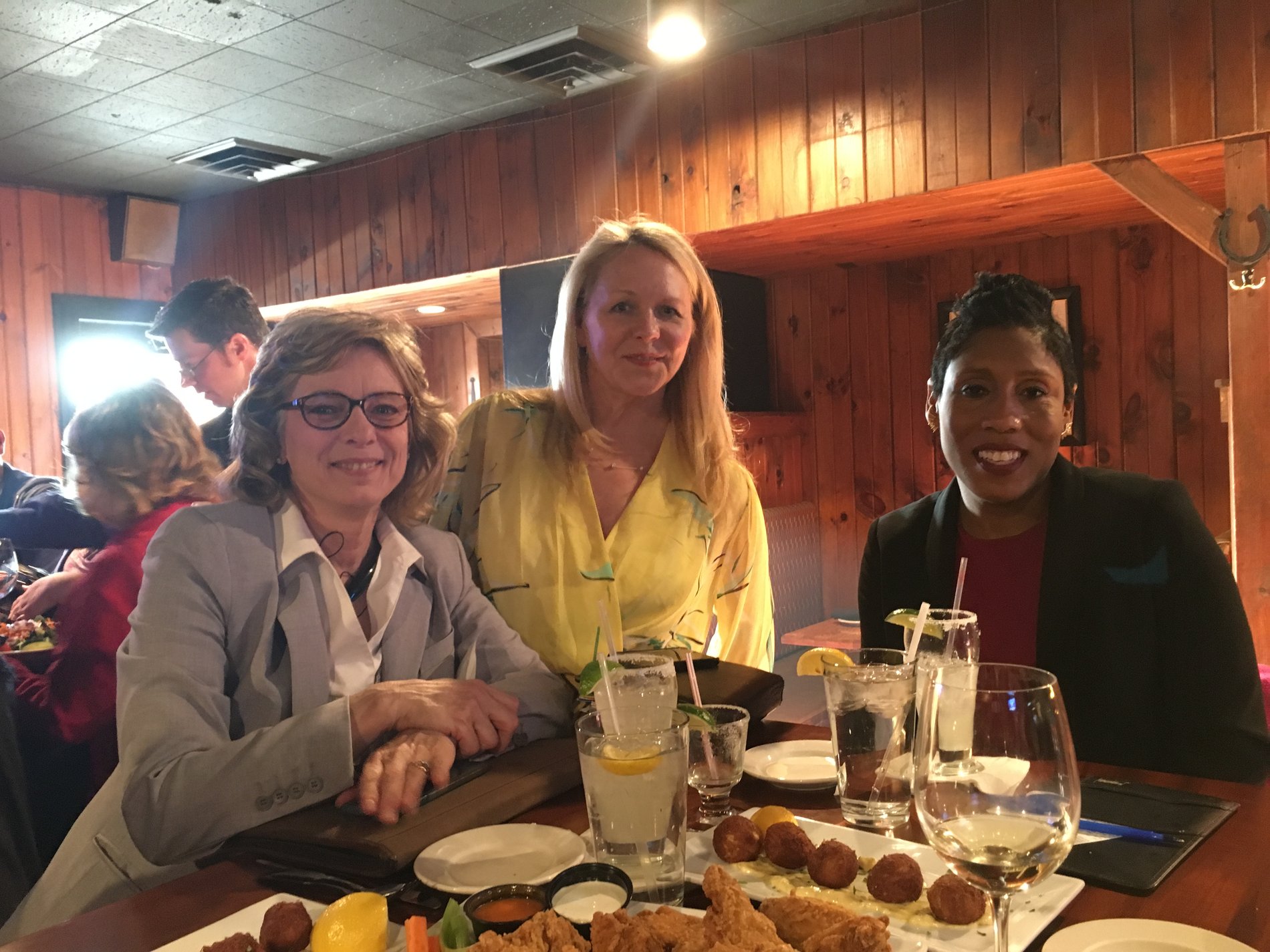 Cinda at RIP's Restaurant for a customer Social Security Information customer meeting