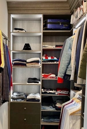 Dark walk-in closet Walk-in Closet