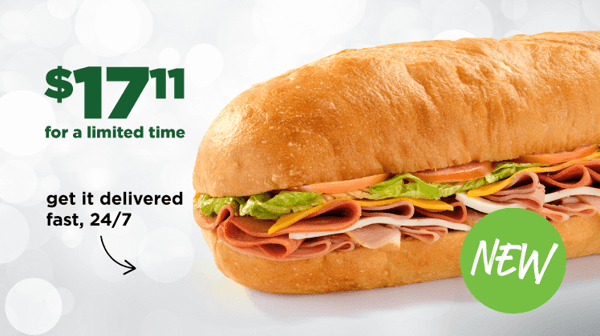 Seriously, our new Big Eat Sandwich is 7" wide and 11" long. You might want to call for backup.