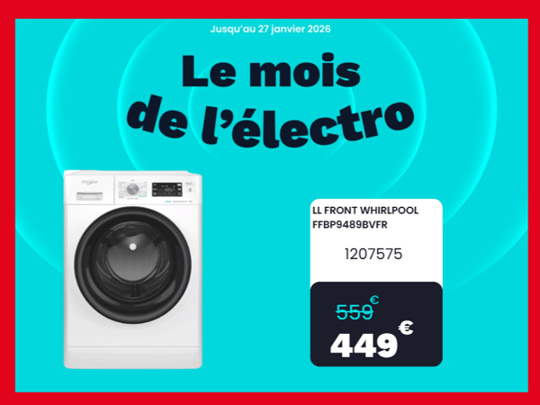 Lave linge hublot WHIRLPOOL FFBP9489BVFR