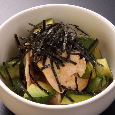 鶏のアボカドのわさび醤油