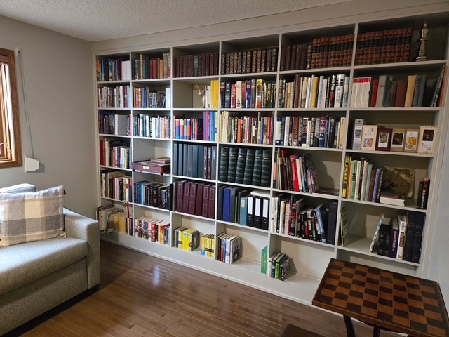 Spacious Bookshelves Floor to ceiling library bookshelves