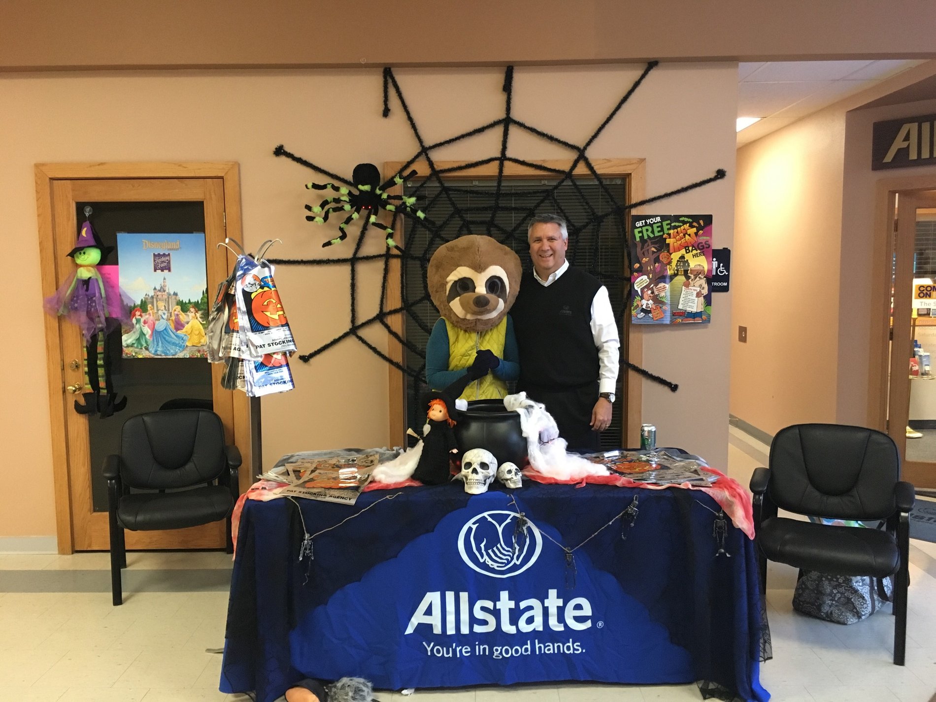 Our booth for the annual Halloween Party at the mall