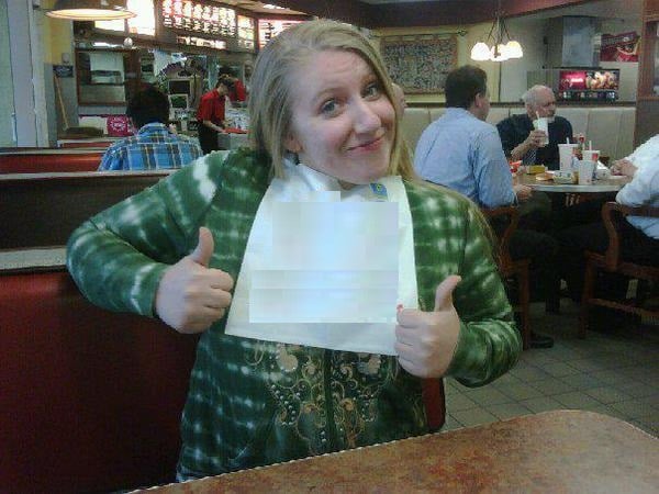Kathryn getting ready to eat!