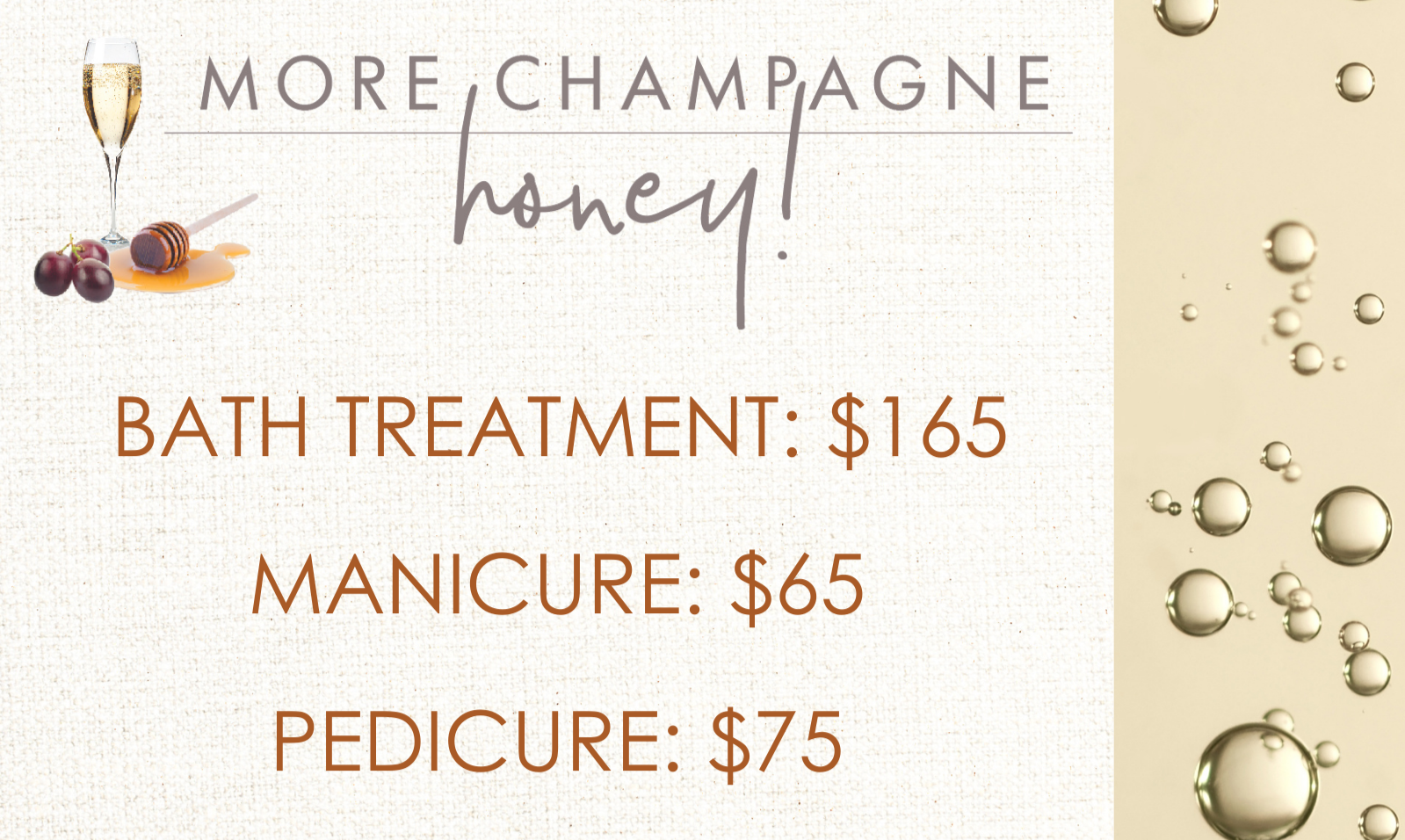 Seasonal Manicure Pedicure and Bath Treatment