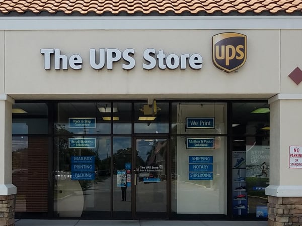 Facade of The UPS Store Daniels Crossing Shopping Center