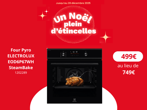 offre noel, Four Pyro ELECTROLUX EOD6P67WH SteamBake