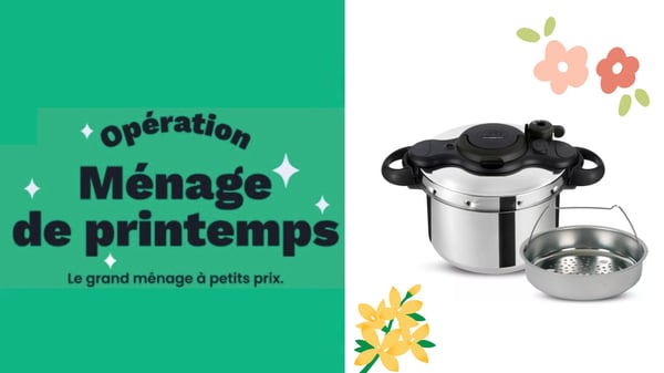 Autocuiseur SEB Clipso Minut Easy 6L Noir