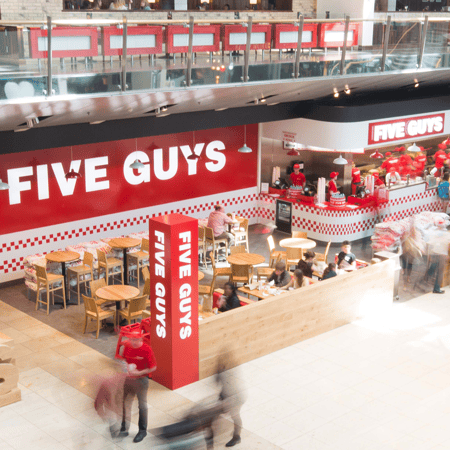 Five Guys Burgers and Fries Restaurant Bluewater Shopping Centre Greenhithe