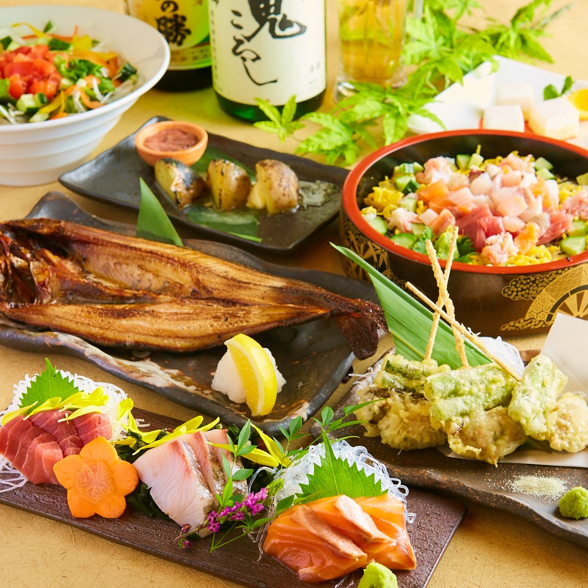 ■結-yui■絶品創作和食堪能!一之助お試し!サク飲み&お手軽宴会コース【2時間飲み放題付】7品 2980円
