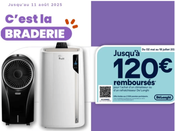 Besoin d'une clim Delonghi ou d'un ventilateur silenncieux à Angoulême ? Profitez d'une ODR de votre climatiseur Delonghi ou d'un ventilateur silencieux à Boulanger Angoulême - Champniers