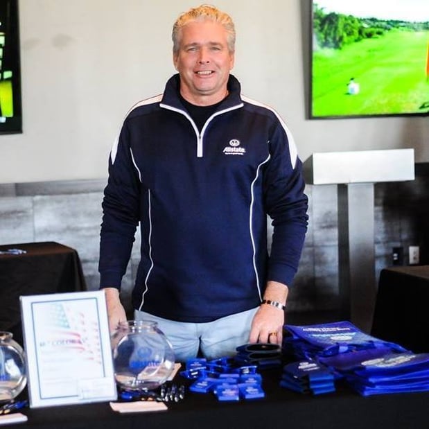 Dane David with a few giveaways for our wonderful clients.