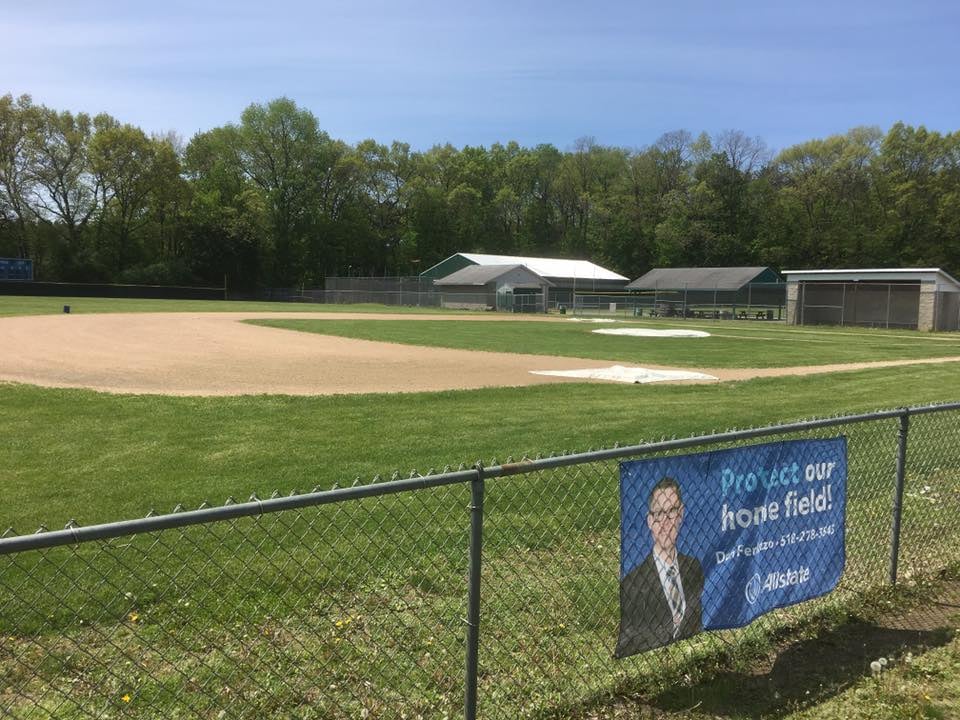 Our banner at Clifton Common in support of Clifton Park Baseball League