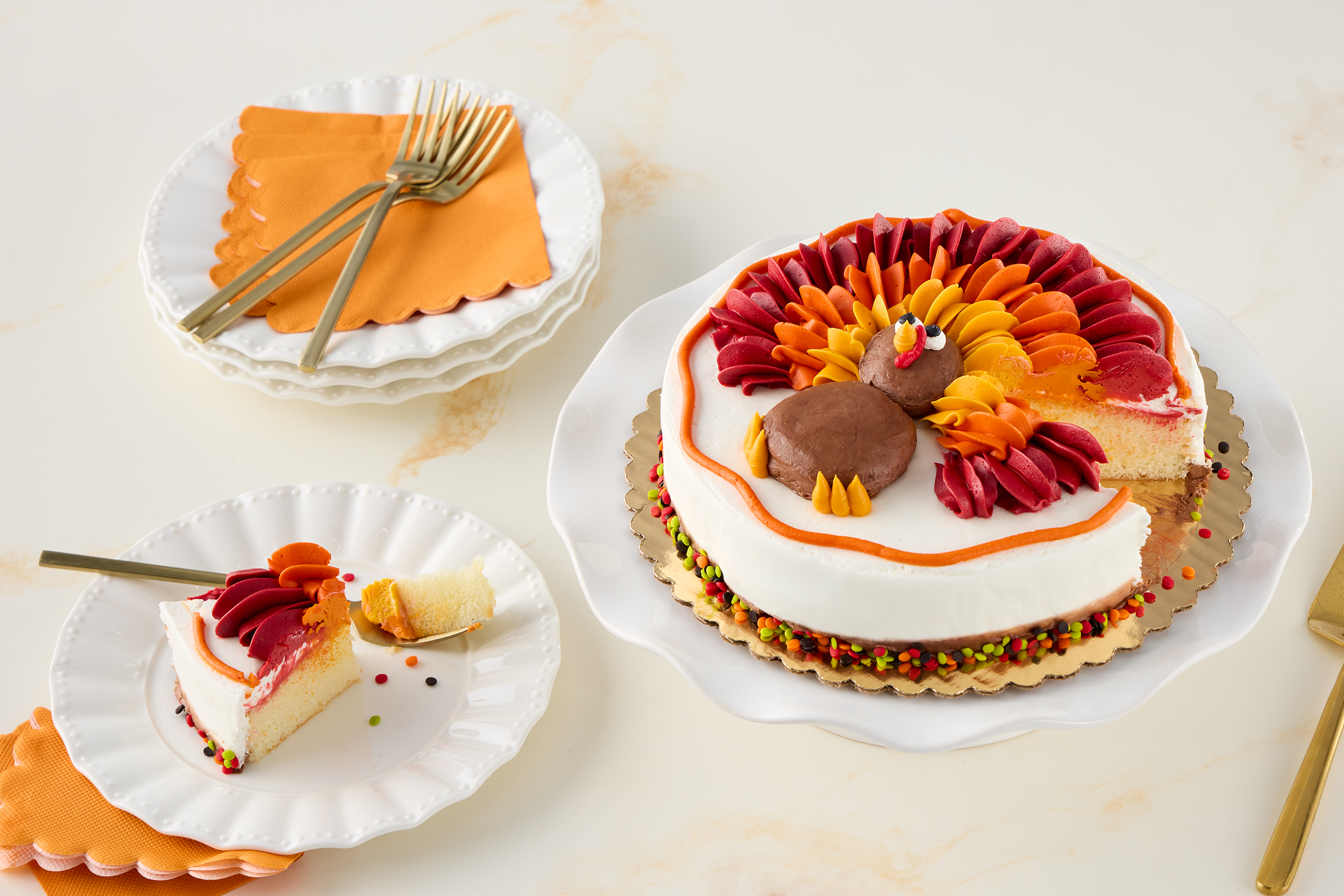 thanksgiving turkey themed cake