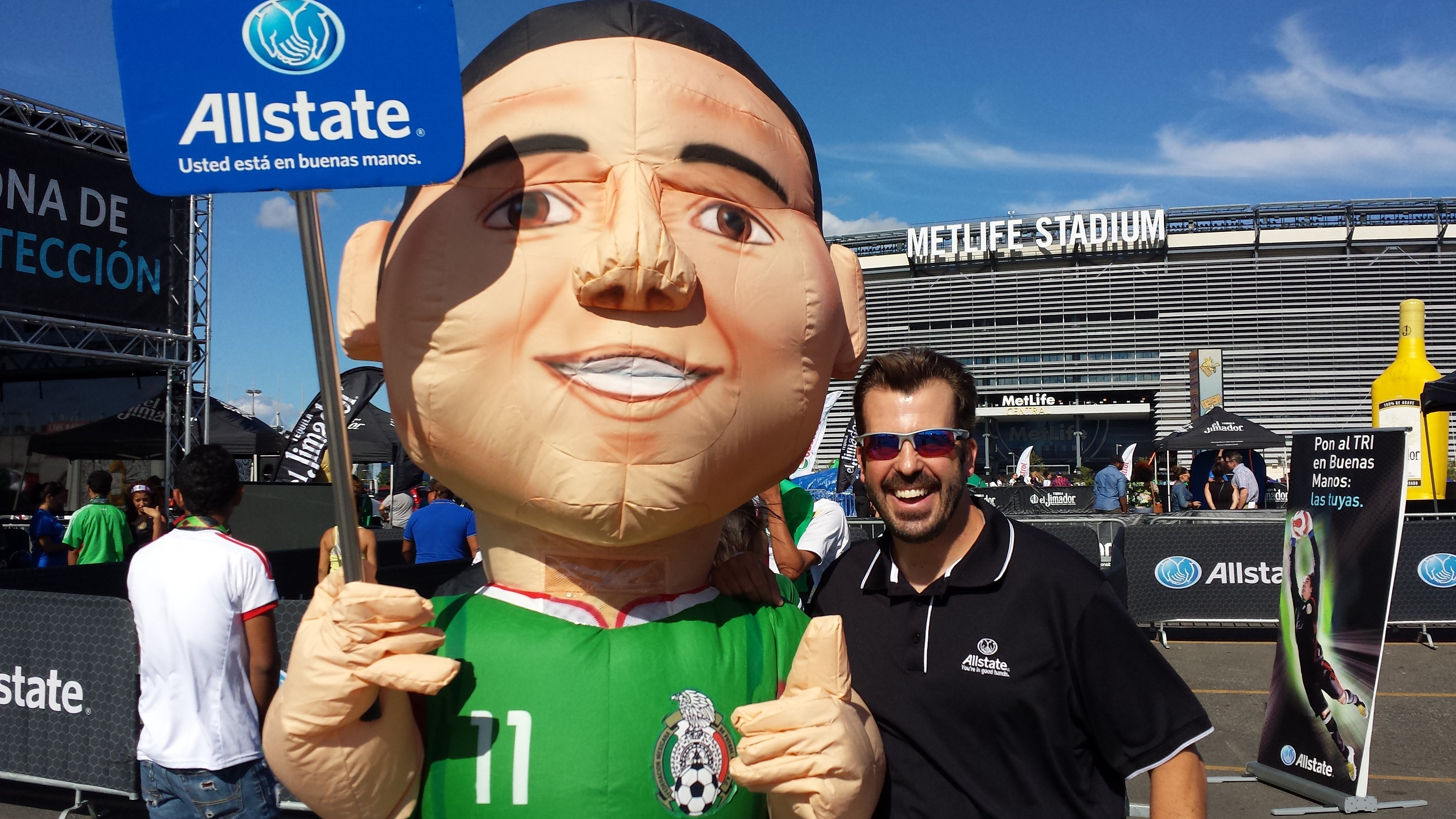 Representing Allstate at the Mexico vs. Ivory Coast Soccer Game