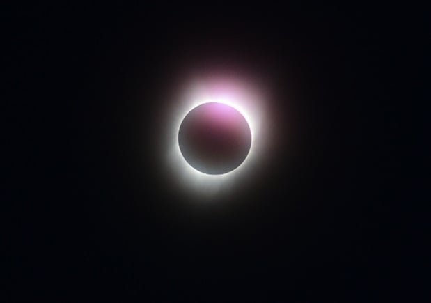 My (beautiful) twin sister took this picture of the eclipse from Casper, Wyoming on Monday (8/21/17). No wonder she has made a living in photography!
