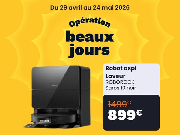 Robot Aspirateur Laveur ROBOROCK Saros 10 noir
