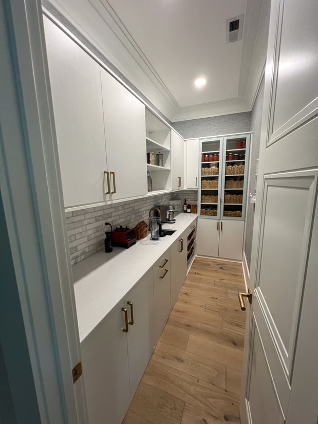 Custom pantry storage design by California Closets Charlotte in North Carolina Custom pantry storage design by California Closets Charlotte in North Carolina
