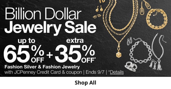 Save up to 65% off plus an extra 35% off during JCPenney's Billion Dollar Jewelry Sale