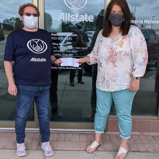 Allstate Foundation donated $500 to Platte Valley Literacy Association for my hours of volunteer service.