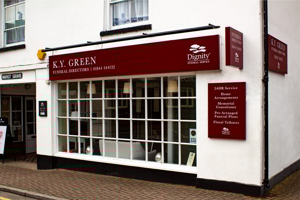 K Y Green Funeral Directors in Market Square, Princes Risborough