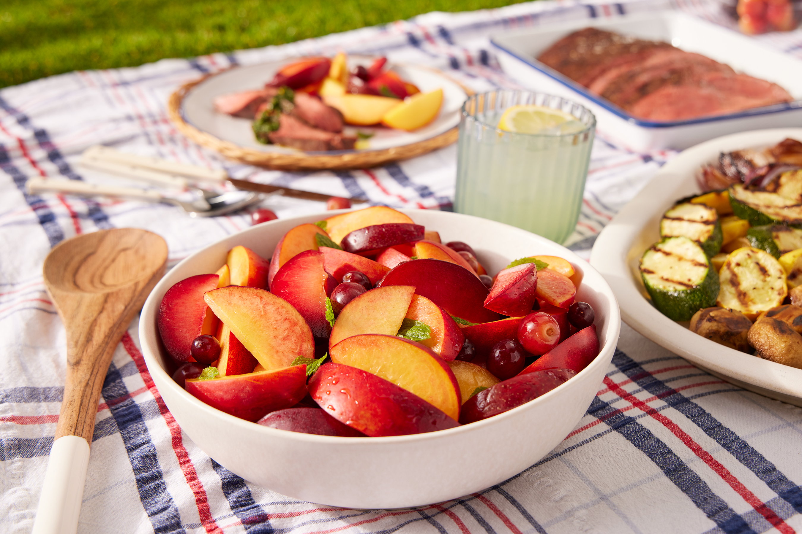 labor day grilled fruit and peaches
