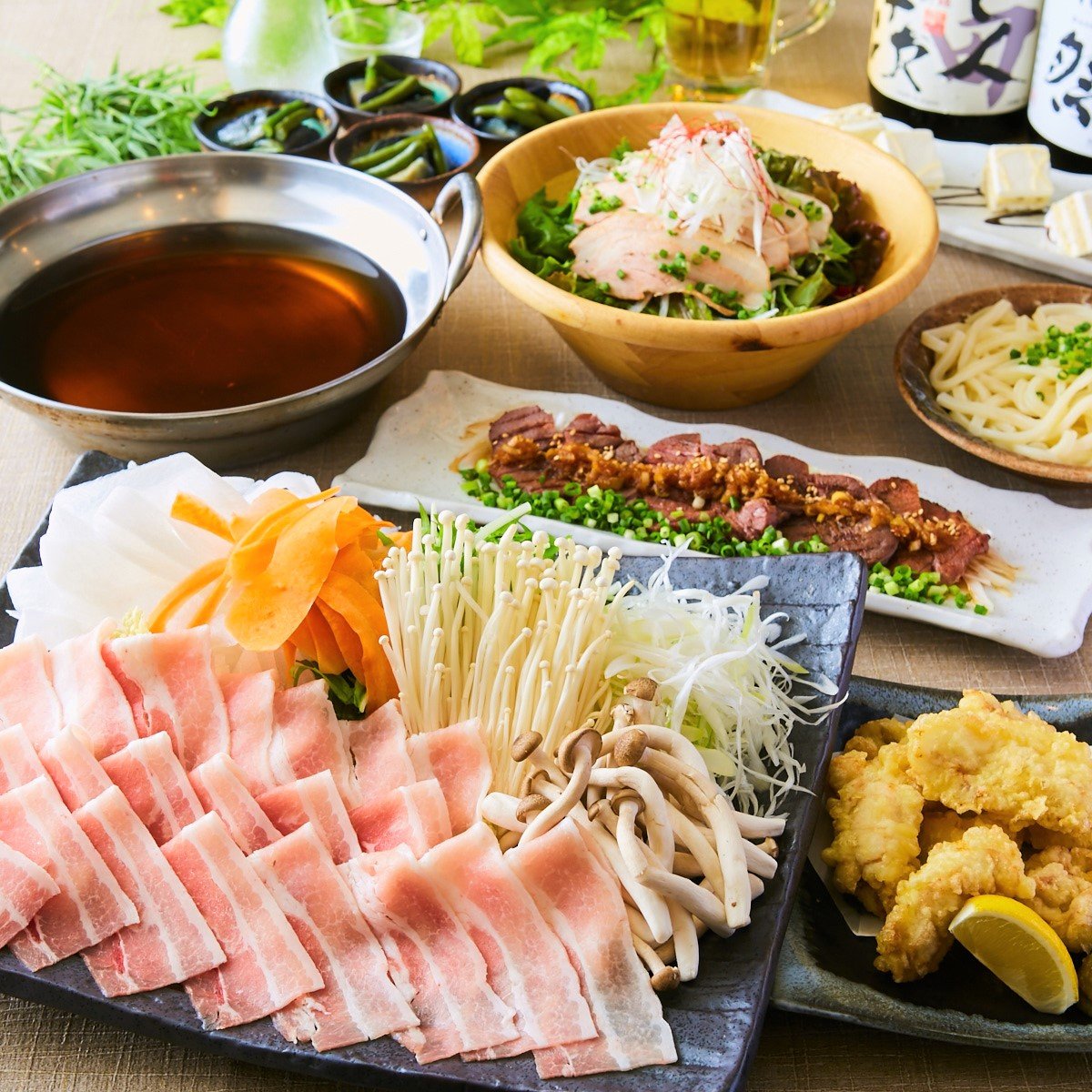 ■結-yui■絶品創作和食堪能!豚しゃぶ付き!期間限定お試しコース【2時間飲み放題付】8品 2980円