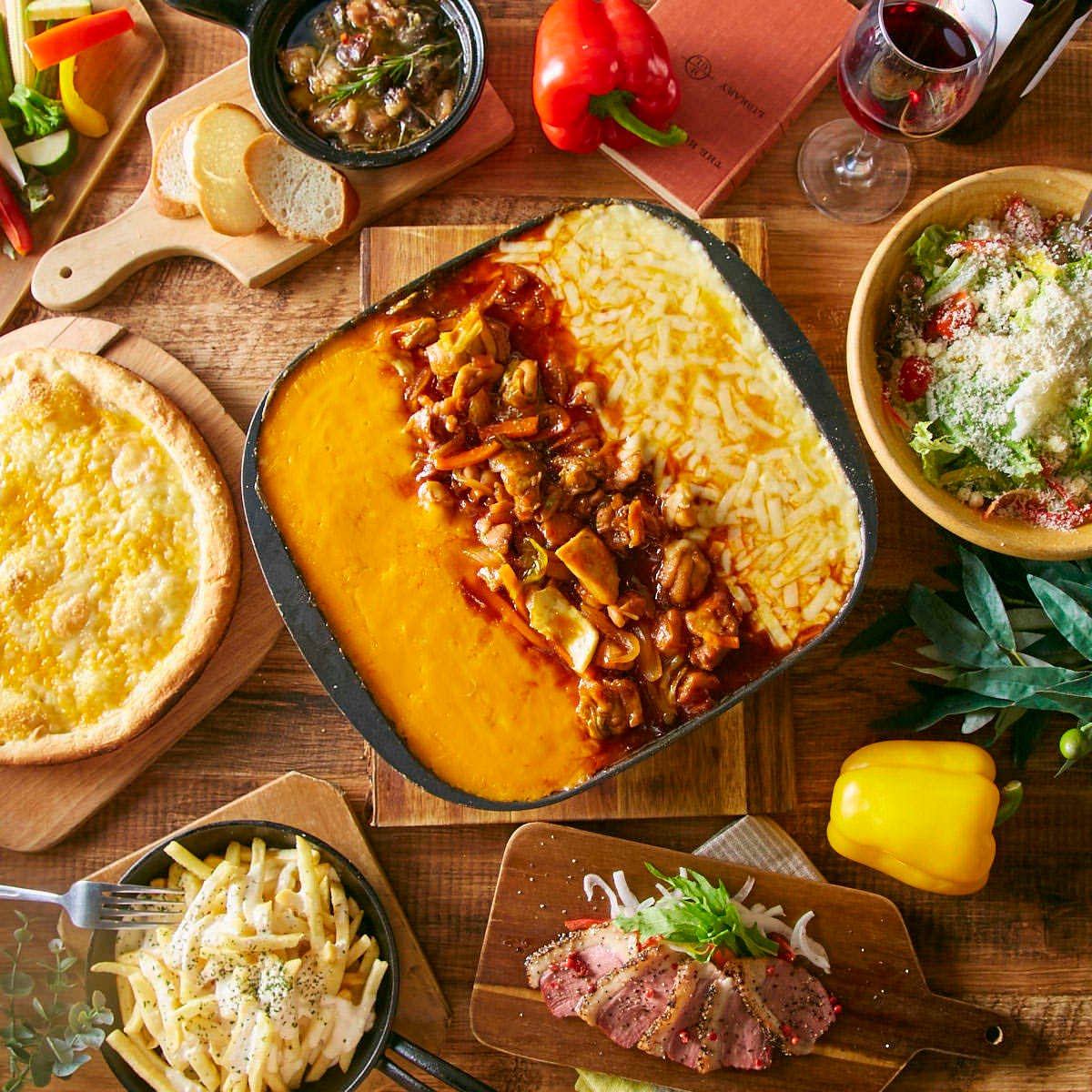 『肉バルスタンダードコース』お肉×チーズ×野菜のバランスばっちり◎2時間飲み放題 7品 2980円