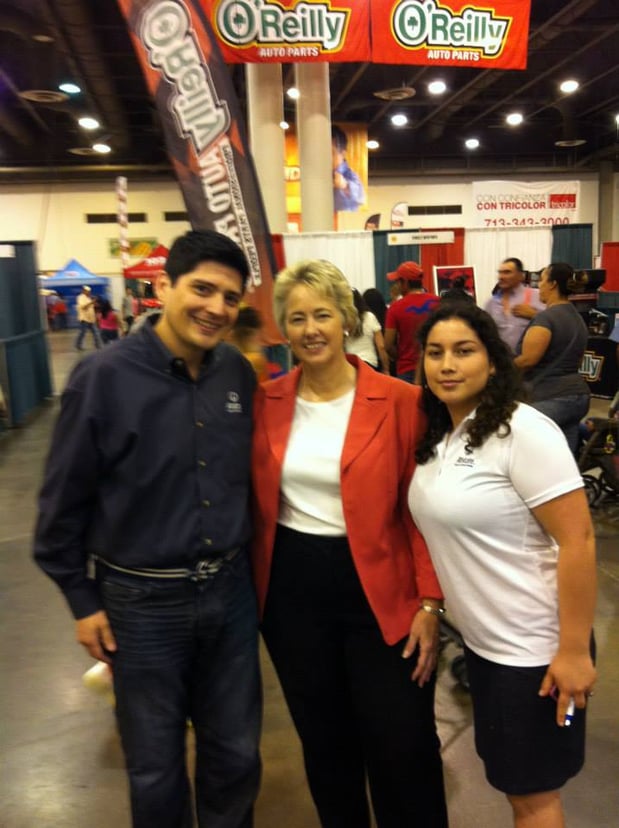 The photo was taken in 2015 with Mayor Annise Parker, Houston Mayor 2010-2016.