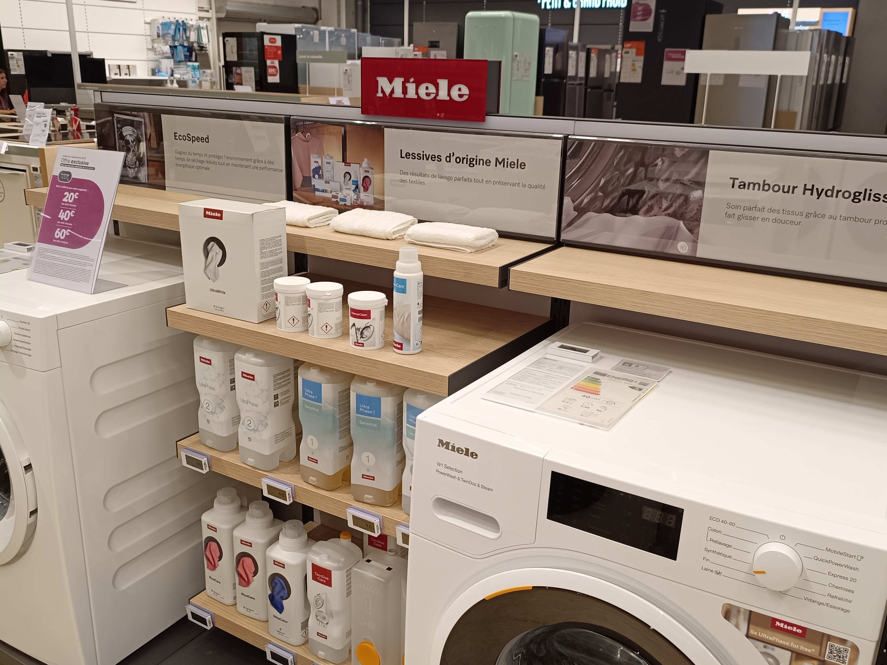 Boulanger Biganos Arcachon rayon lave linge miele