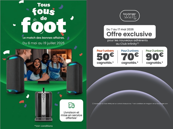 Tous fous de foot ? N'hésitez plus et foncez chez Boulanger Limoges ! Vivez les grands matchs en immersion totale ! Que vous cherchiez une tireuse à bière pour la convivialité ou des enceintes puissantes pour l'ambiance du stade, Boulanger Limoges vous offre la livraison et la mise en service.
