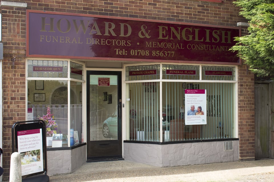 Howard & English Funeral Directors in South Road, South Ockendon