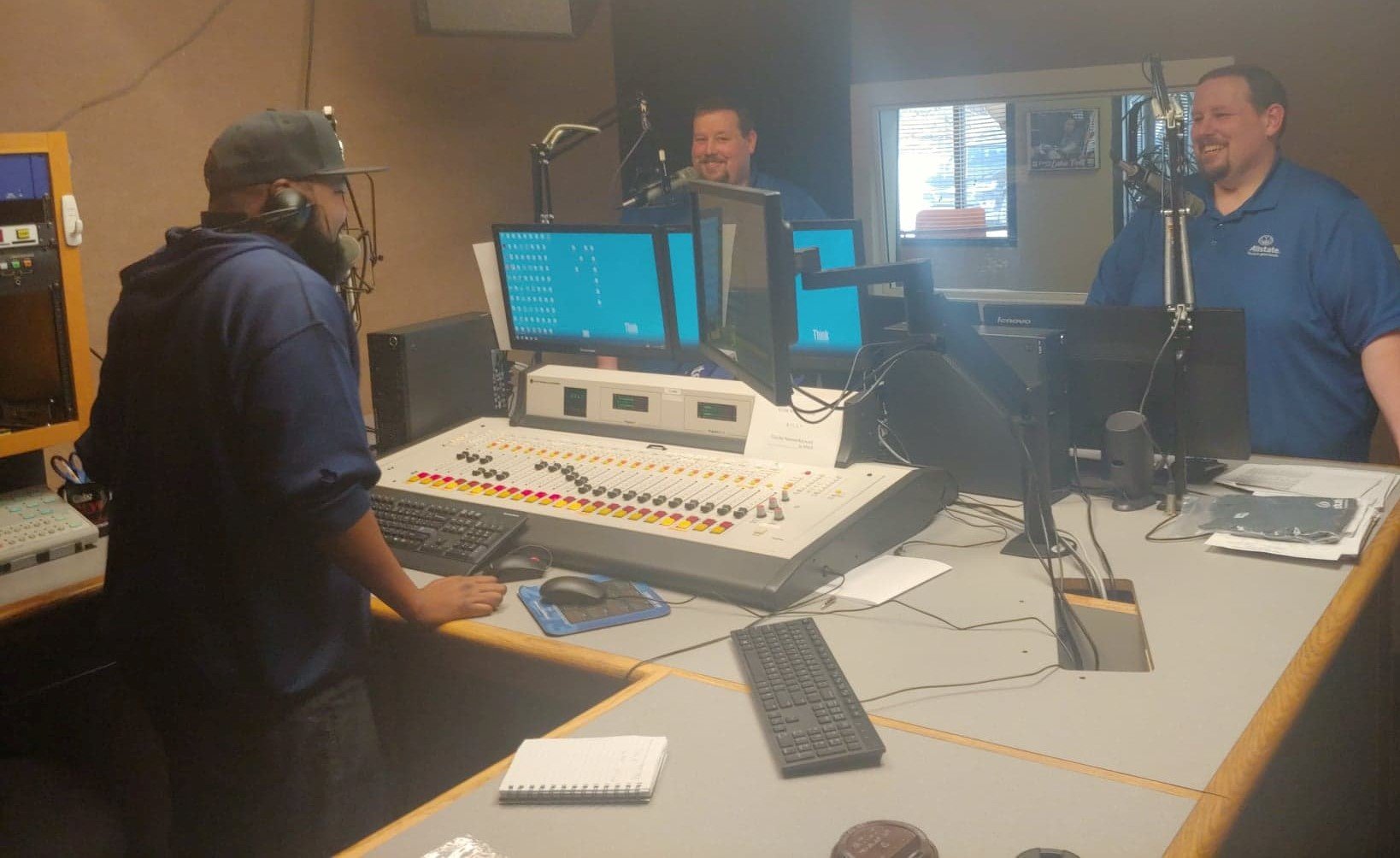 Andrew (left) Nicholas (Right) Interview for DMX sponsorship on 98.3 the Vibe and Tariq
