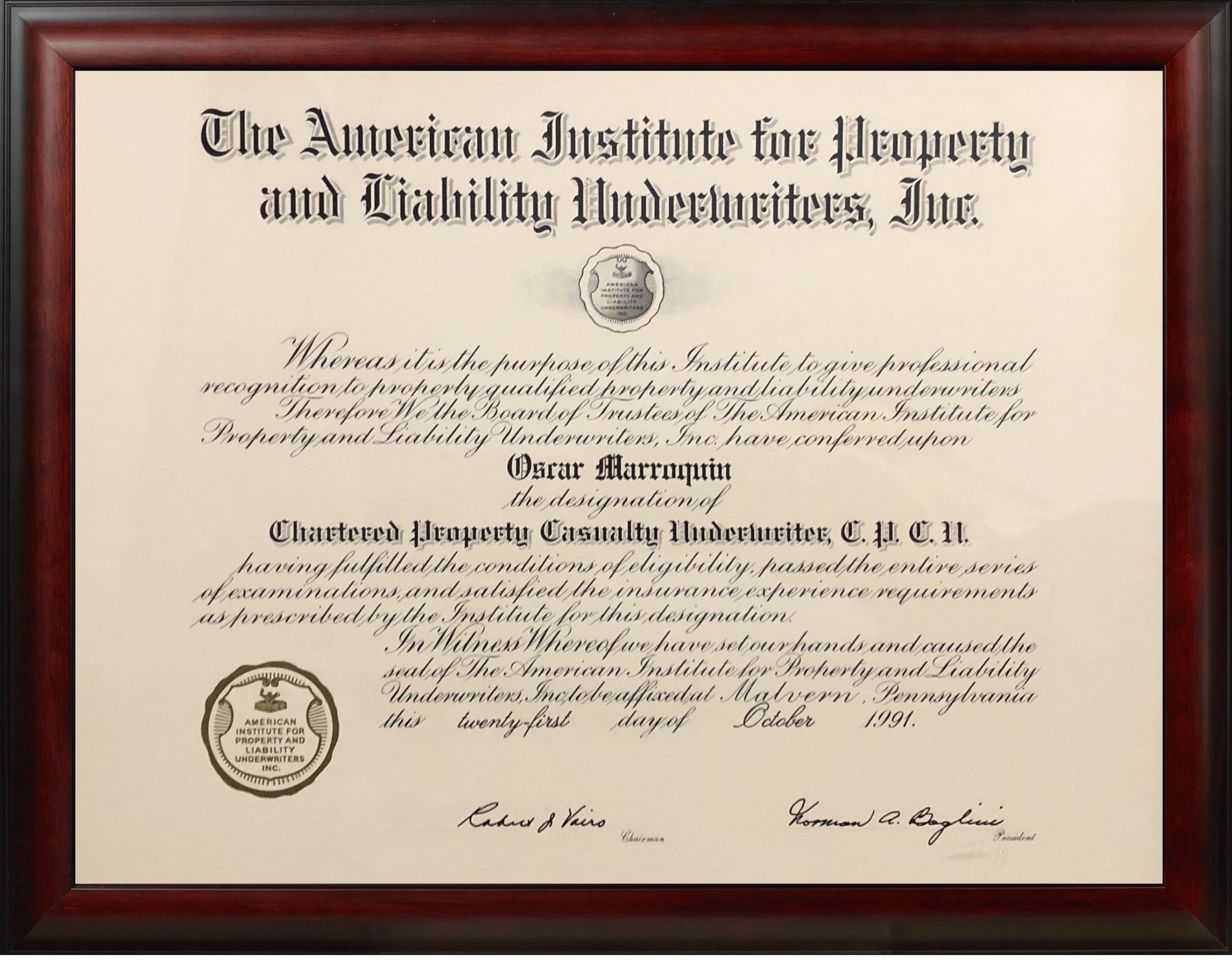 Chartered Property and Casualty (CPCU)