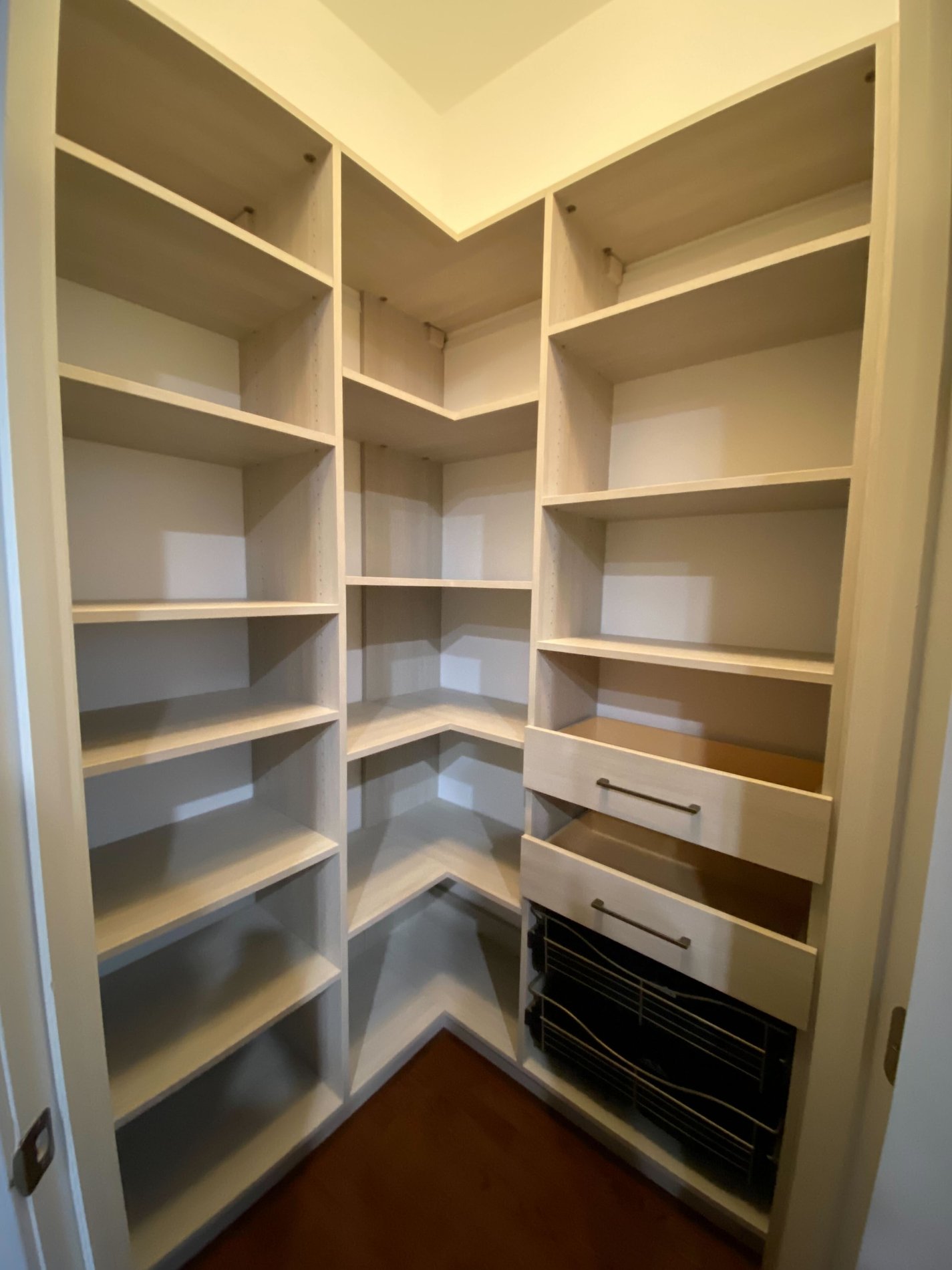 Walk in Pantry! Custom Pantry with Drawers and shelves