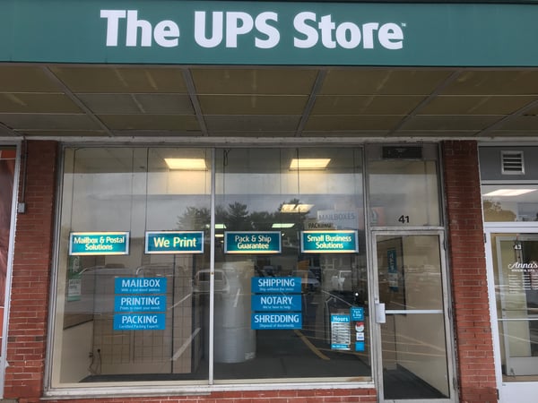 Exterior storefront image of The UPS Store #1915 in West Hartford, CT