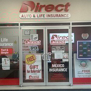 Direct Auto Insurance storefront located at 11100 Leopard Street, Corpus Christi