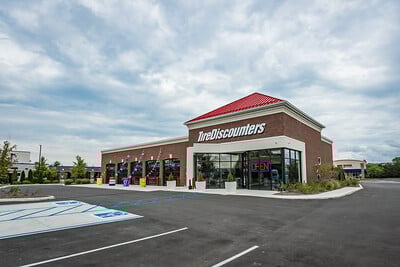 front of store