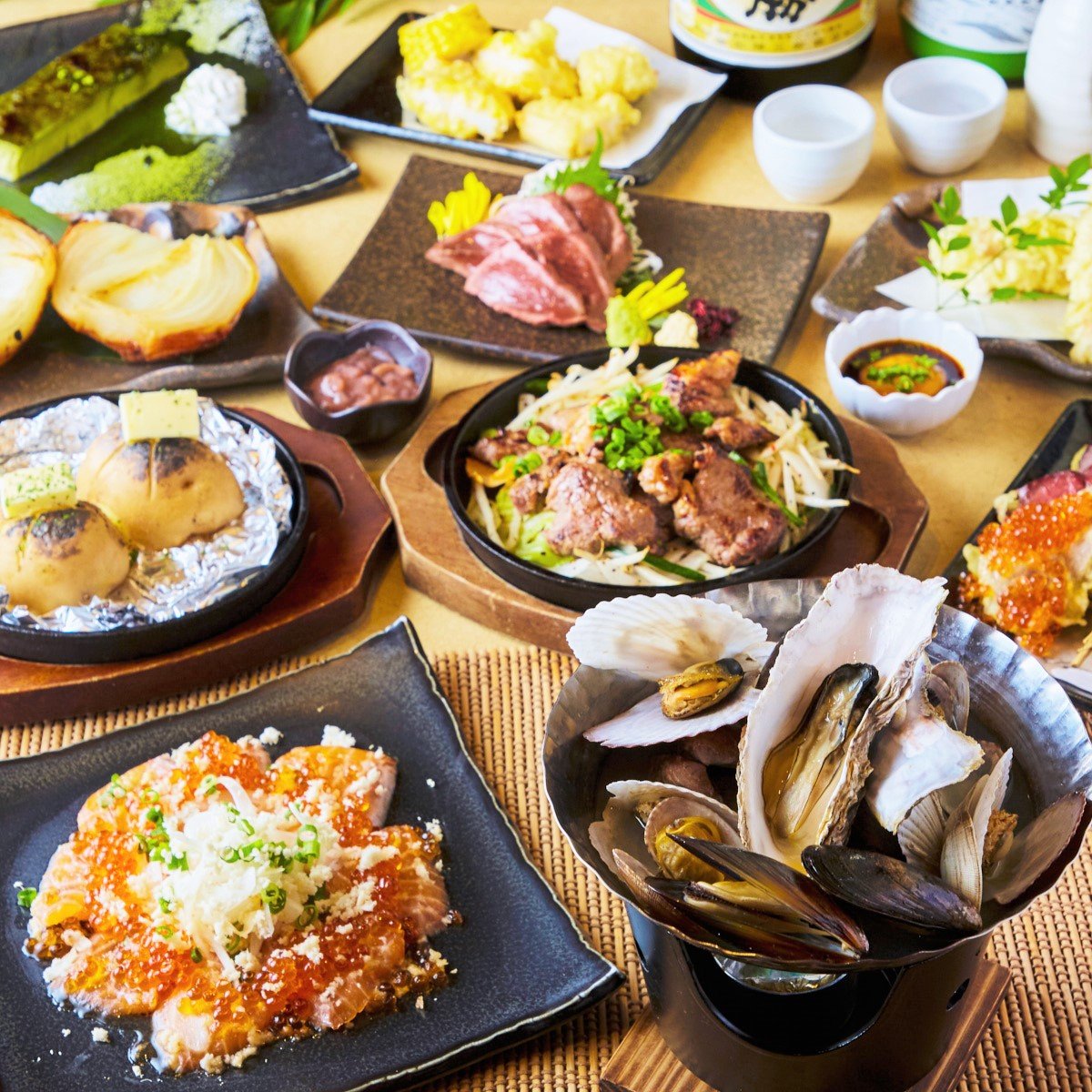 ◆播磨灘産牡蠣を堪能♪天麩羅・蒸し牡蠣付き『牡蠣』コース◆お料理8品+2H飲放付【3980円】