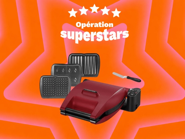 Croq/Gauf/Gril LAGRANGE Premium Gaufres Rouge Mat - Spatule CHEZ BOULANGER SOISSONS