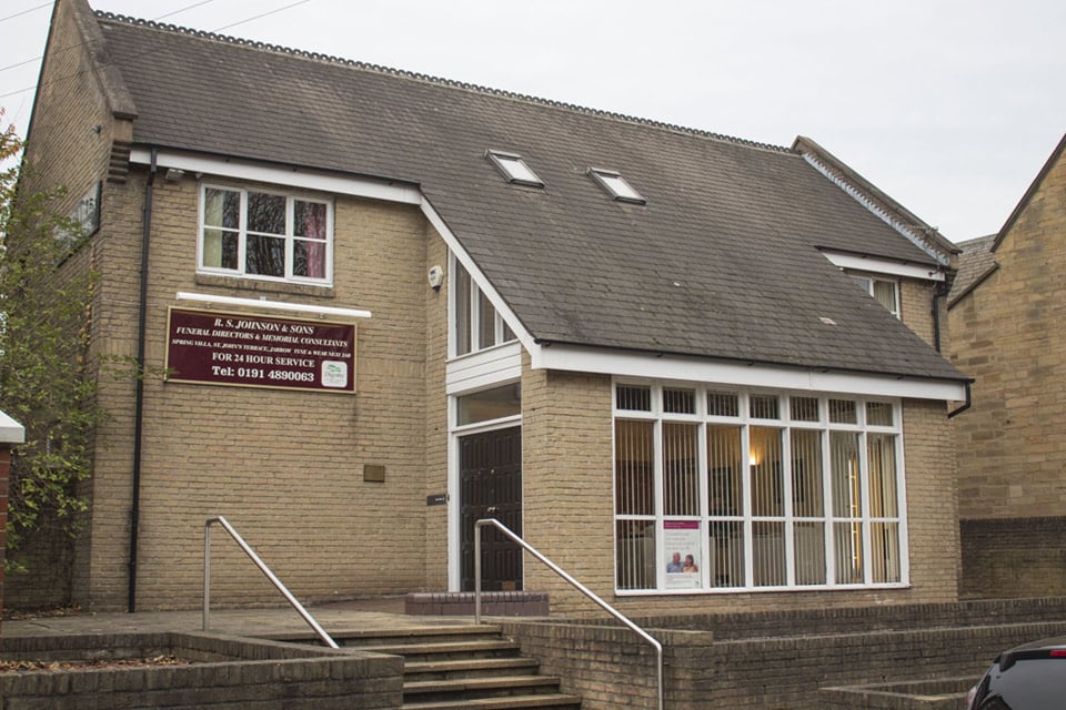 R S Johnson & Sons Funeral Directors in St John's Terrace, Jarrow