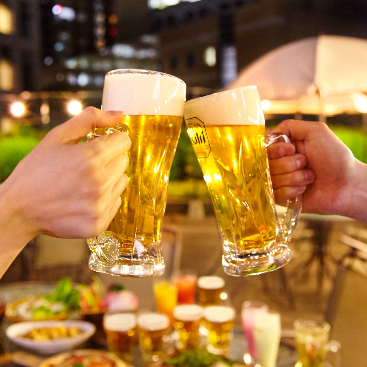 ■BBQ■*生ビール付*贅沢骨付きチキン堪能♪屋内ビアガーデンコース《2.5時間飲み放題付》8品4000円