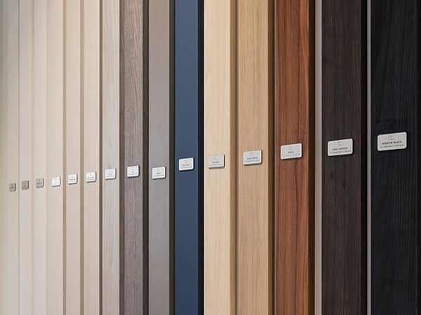 Customizable woods in various shades for custom cabinets