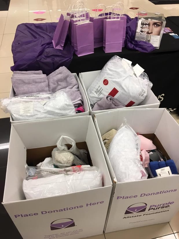 Just some of the donations collected for our local nonprofit, Doorways. These donations go directly to women and families escaping domestic violence.