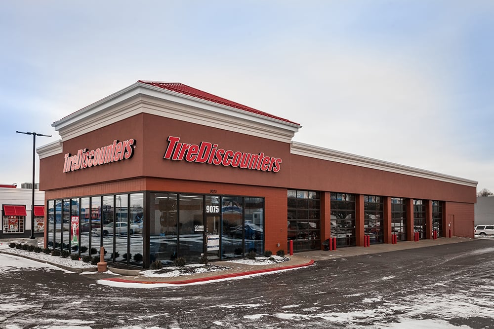 front of store